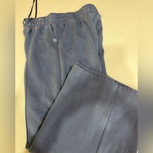 Blogilates Women's Travel Trouser High-Rise Wide Leg Sweatpants steel Blue Sz l